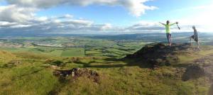 You can see for miles and miles and miles from atop the Dumyat summit.